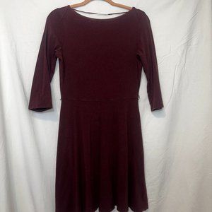 Maroon skater dress in Medium